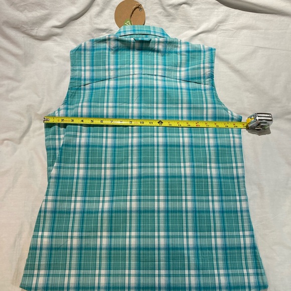 Women’s Dakini Sleeveless plaid BF Shirt! Size medium, NWT! - Picture 7 of 7